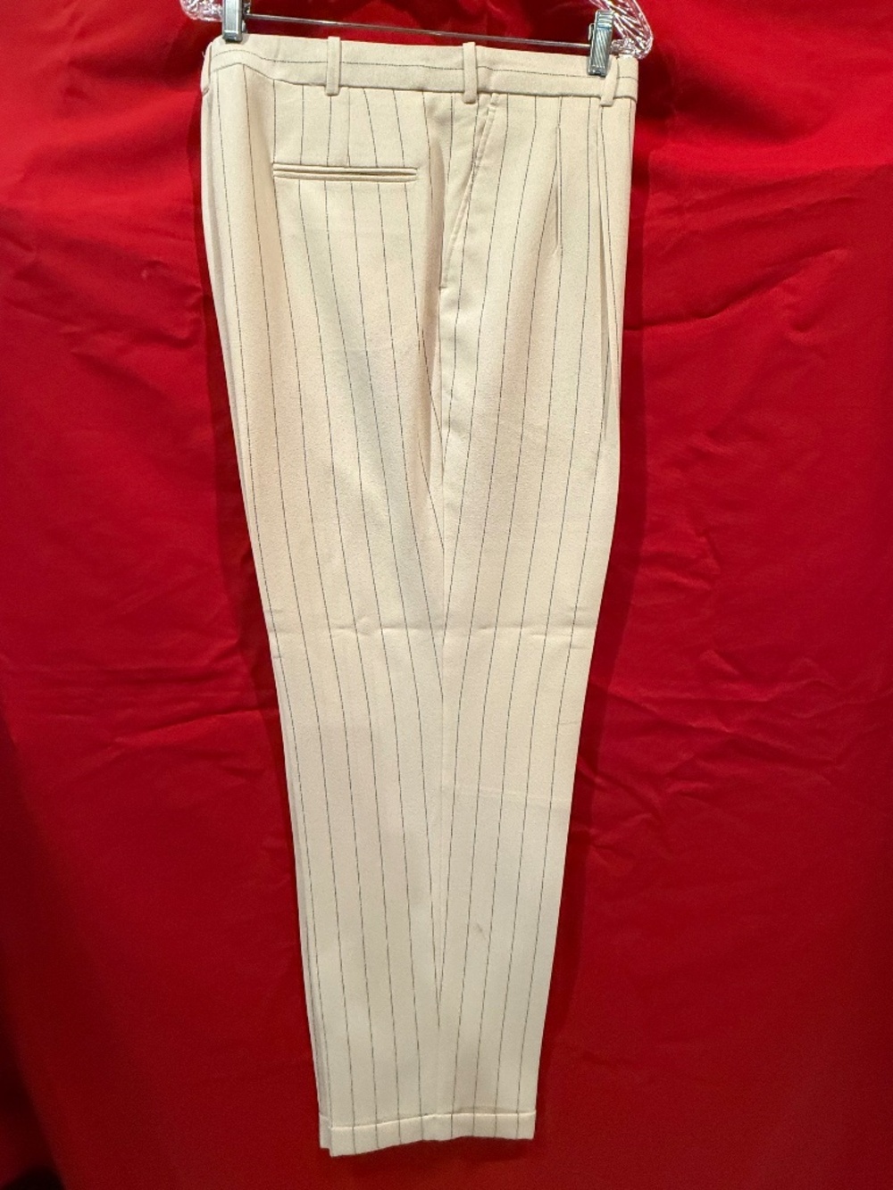 LUIGHI BALGINI 41 REGULAR BLUE PIN STRIPES ON WHITE